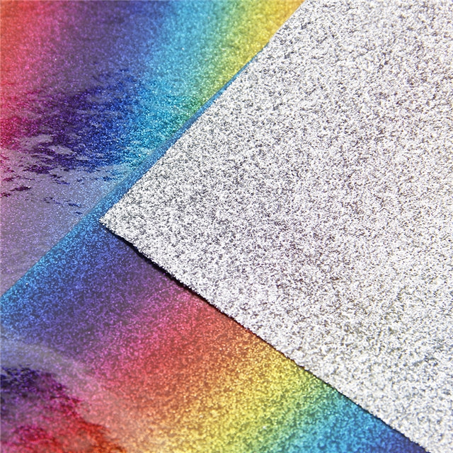 Rainbow and Silver Glitter Double Sided Jelly Sheet