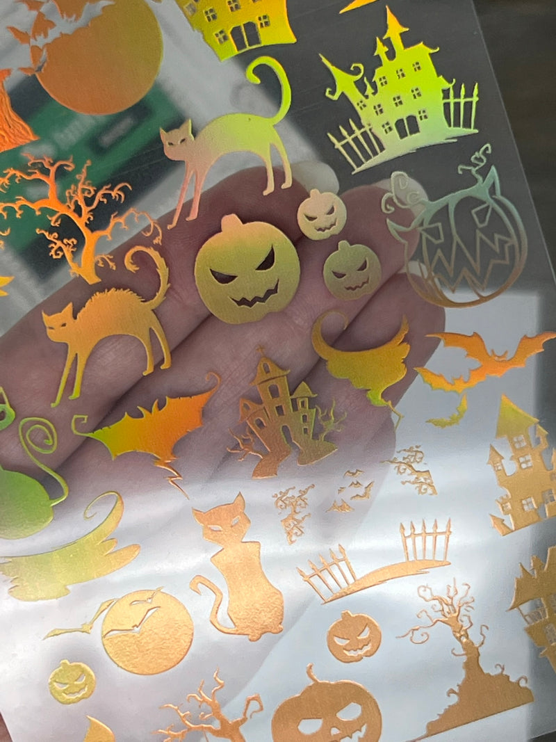 Halloween Holo Resin Sticker Sheet