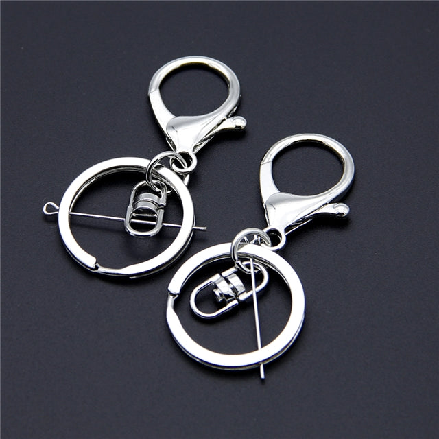 Silver Keychains with Lobster Clasp (Pack of 5)