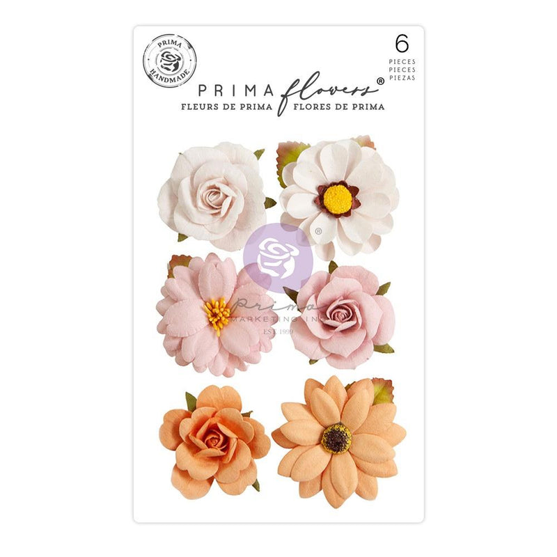 Prima Marketing Mulberry Paper Flowers - Pumpkin Spice/Luna