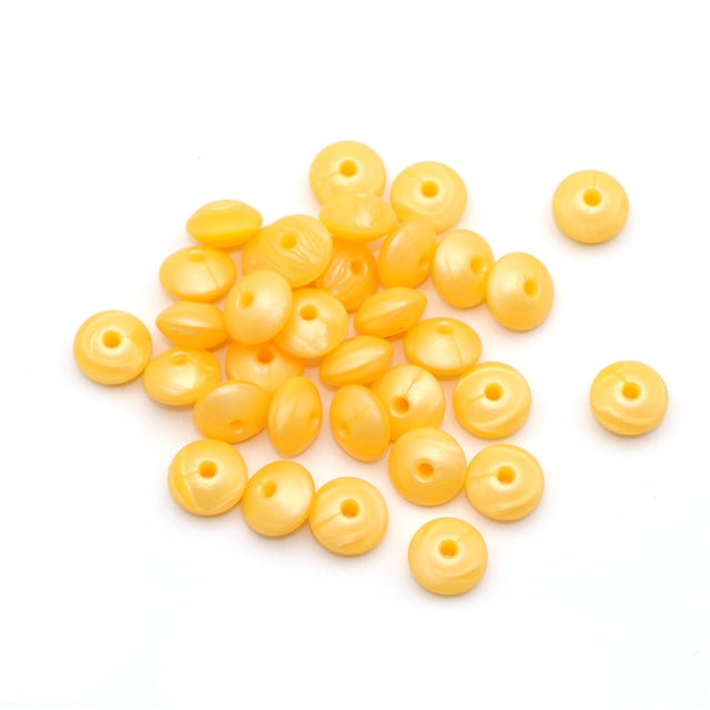 12mm x 7mm Silicone Beads (Pack of 10)