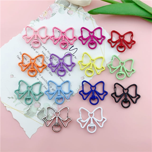 Bow Shaped Lobster Clasp Key Ring (Pack of 5)