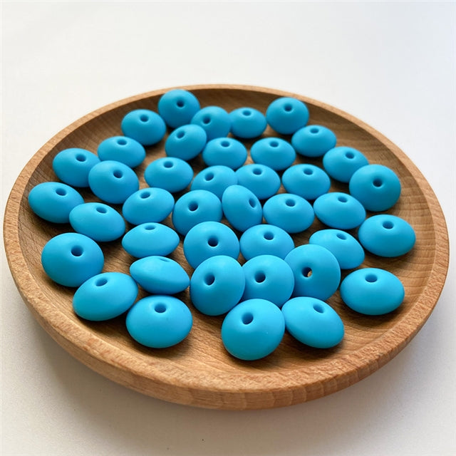 12mm x 7mm Silicone Beads (Pack of 10)