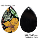 Yellow Floral Tear Drop Acrylic Charm