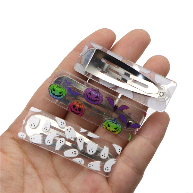 Spooky Transparent Snap Clips - Pack of 2