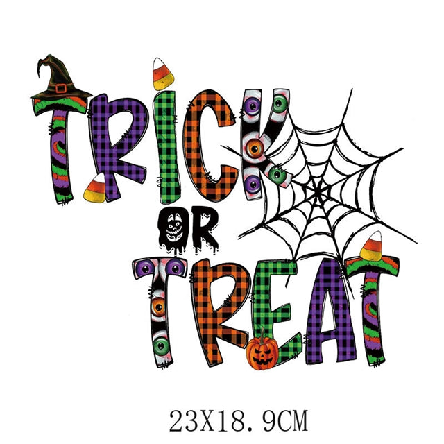 Spooky Trick-or-Treat Iron on Transfer