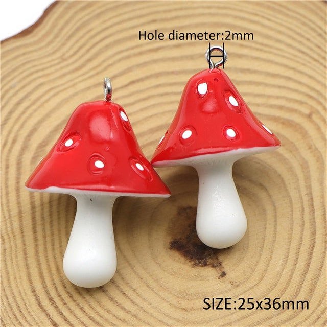 Large Mushroom Resin Charm