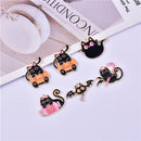 Black Halloween Cat Charm