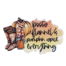Boots, Flannel, and Pumpkin Spice Planar Resin - Pack of 5