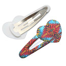 Geometric Heart Snap Clips - Pack of 2