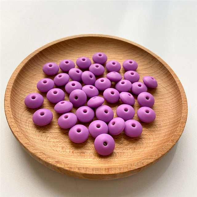 12mm x 7mm Silicone Beads (Pack of 10)