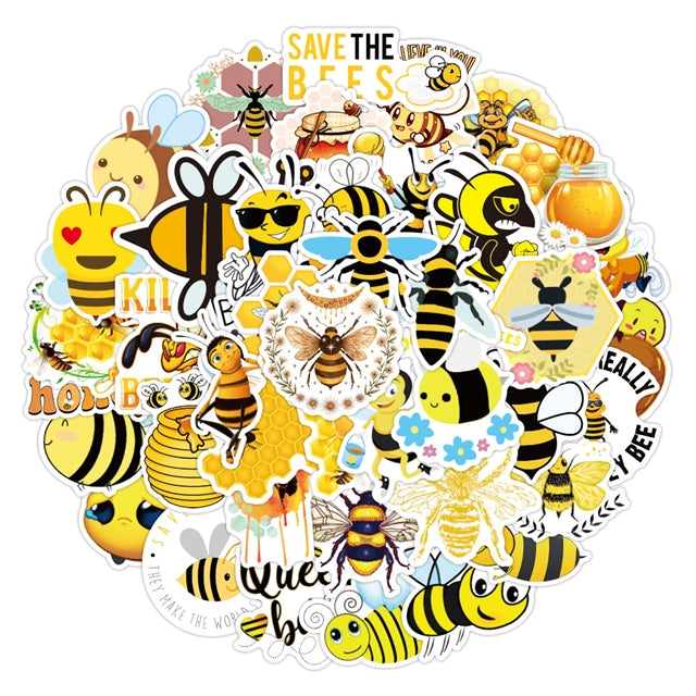 Cute Bee Sticker Pack  (50 stickers)