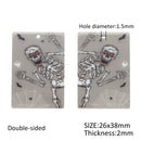 Gray Skeleton Acrylic Charm