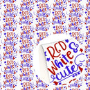 Red White and Cute Faux Leather Sheet