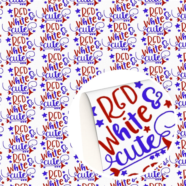 Red White and Cute Faux Leather Sheet