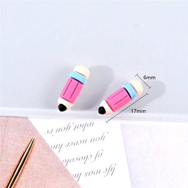 Little Pink Pencil 3D Resin - Pack of 5