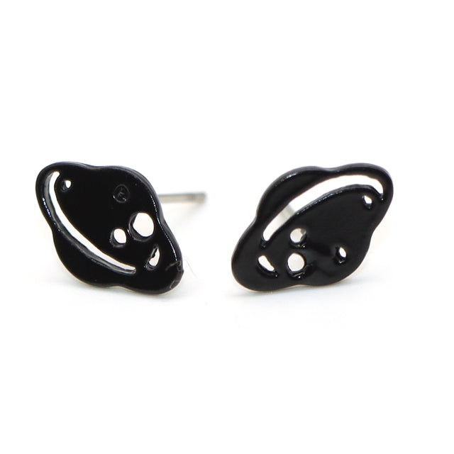 Little Black Planet Earrings (1 pair)