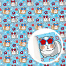 Patriotic Guinea Pigs Faux Leather Sheet