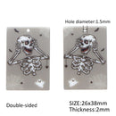 Gray Skeleton Acrylic Charm