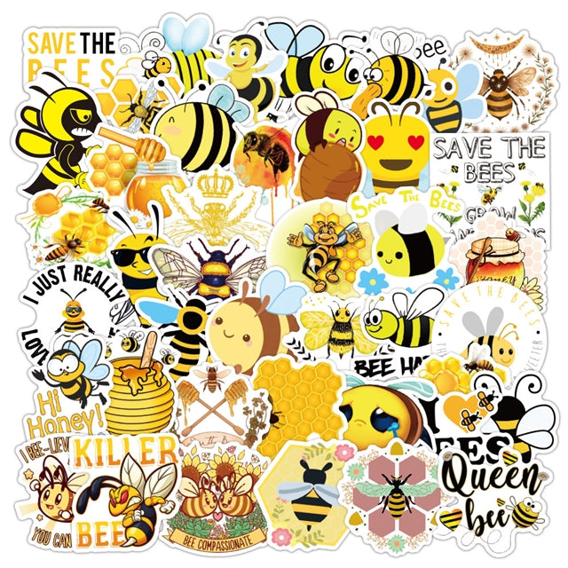 Cute Bee Sticker Pack  (50 stickers)
