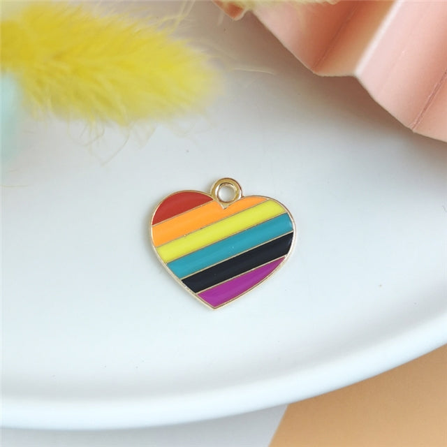 Rainbow Heart Charm