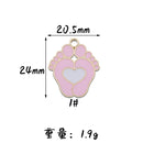 Pink Heart Feet Charm