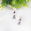 Pink and Black Ballerina Planar Resin - Pack of 5