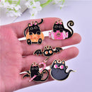 Black Halloween Cat Charm