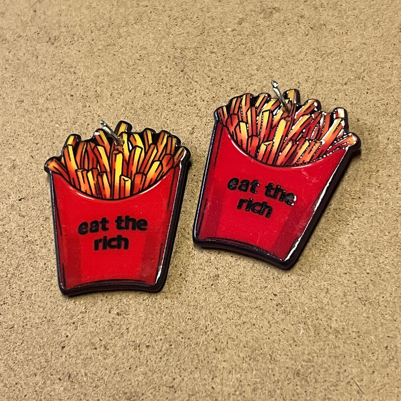 Eat the Rich Fries Acrylic Charm