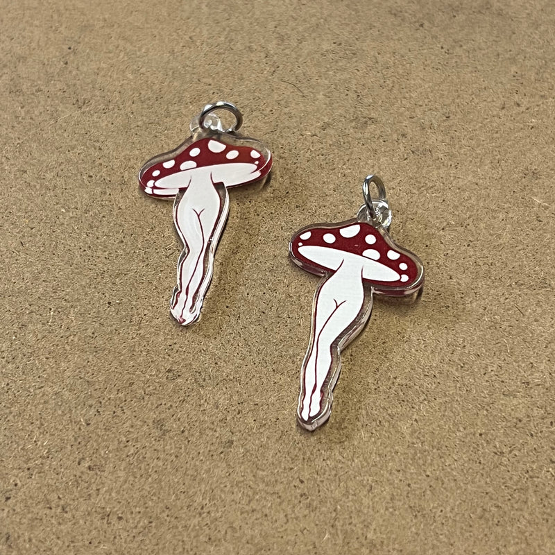 Mushroom Legs Acrylic Charm