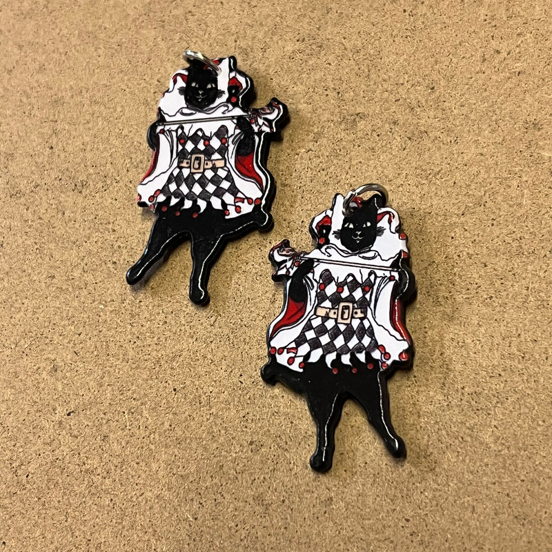 Cat Jester Acrylic Charm