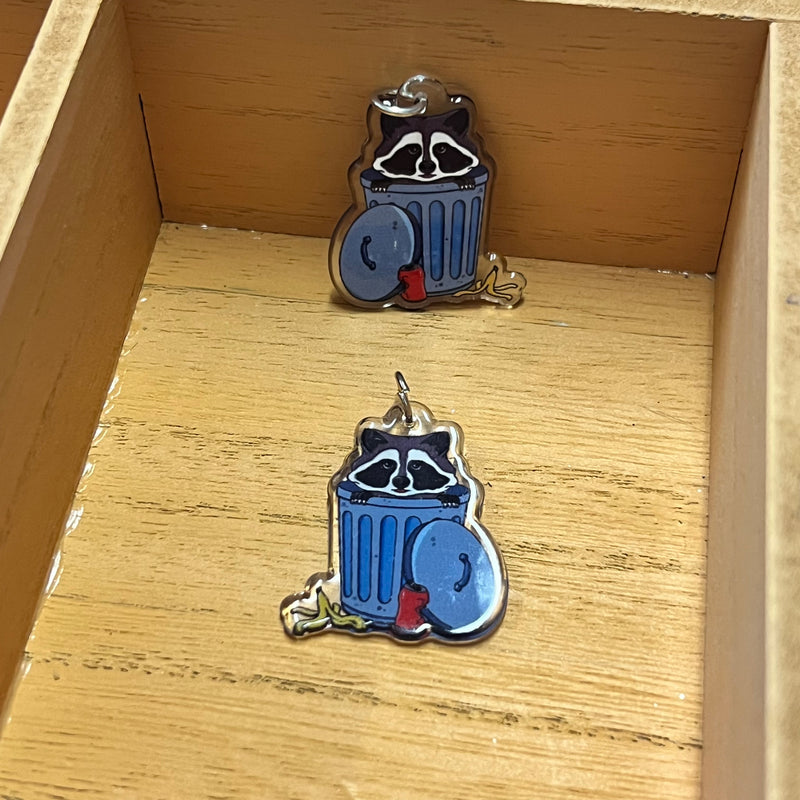 Trash Panda Acrylic Charm