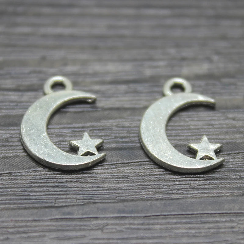 Moon and Star Charm