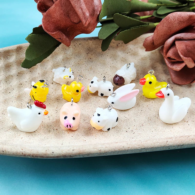 Farm Animal Resin Charm