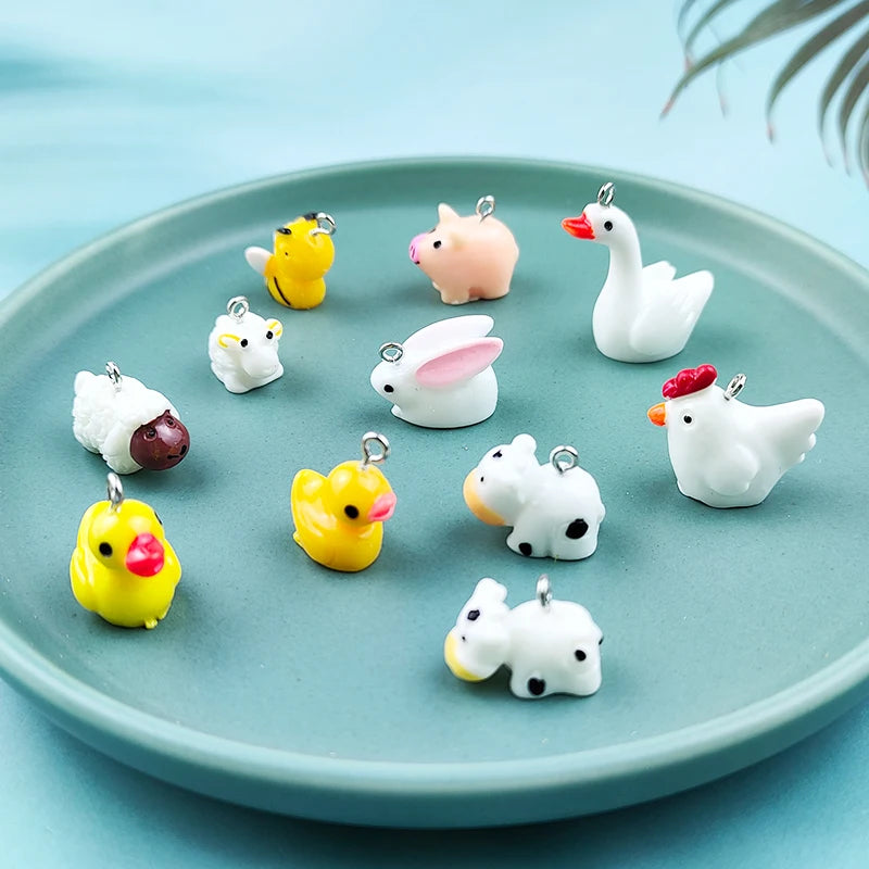 Farm Animal Resin Charm