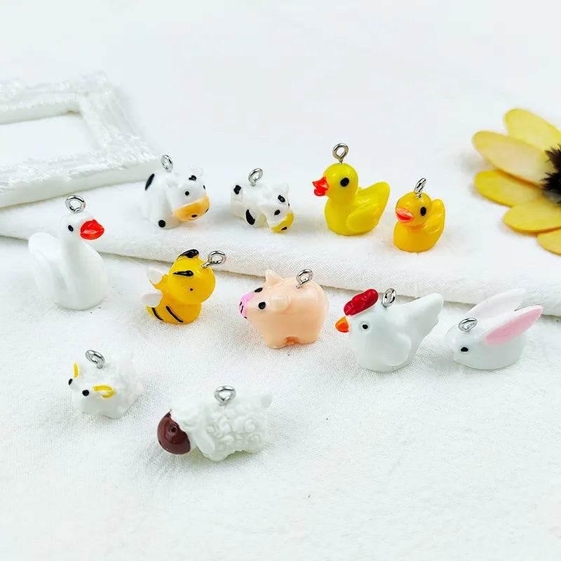 Farm Animal Resin Charm