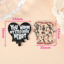 Roses are Red, Inside I'm Dead Acrylic Charm