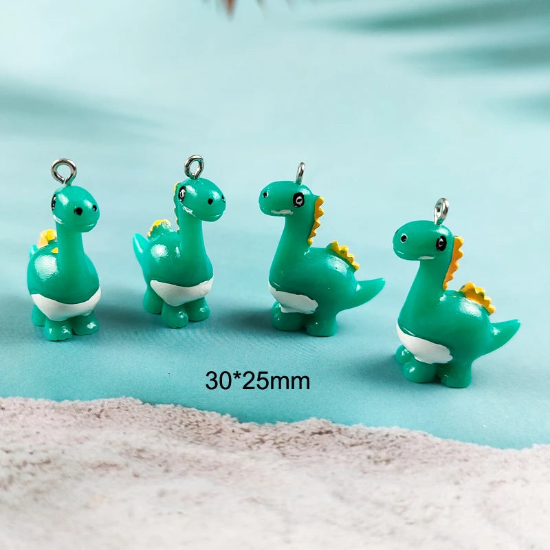 Green Dino Resin Charm