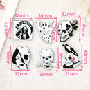 Raven on a Skull Acrylic Charm