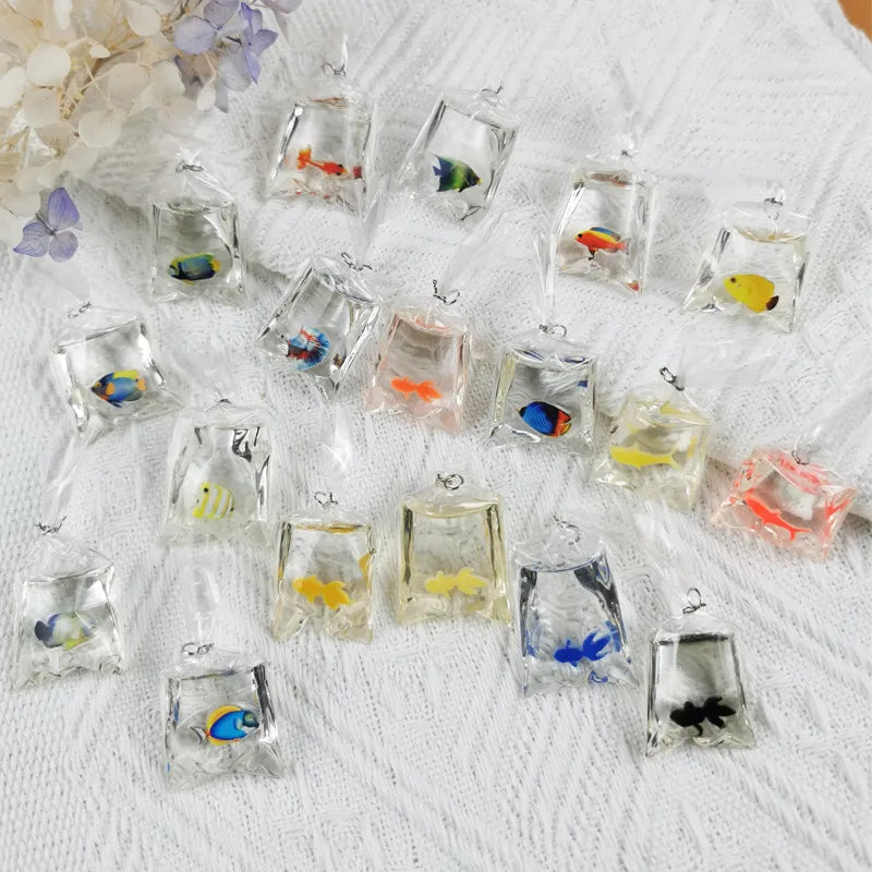 Fish in a Bag Resin Charm