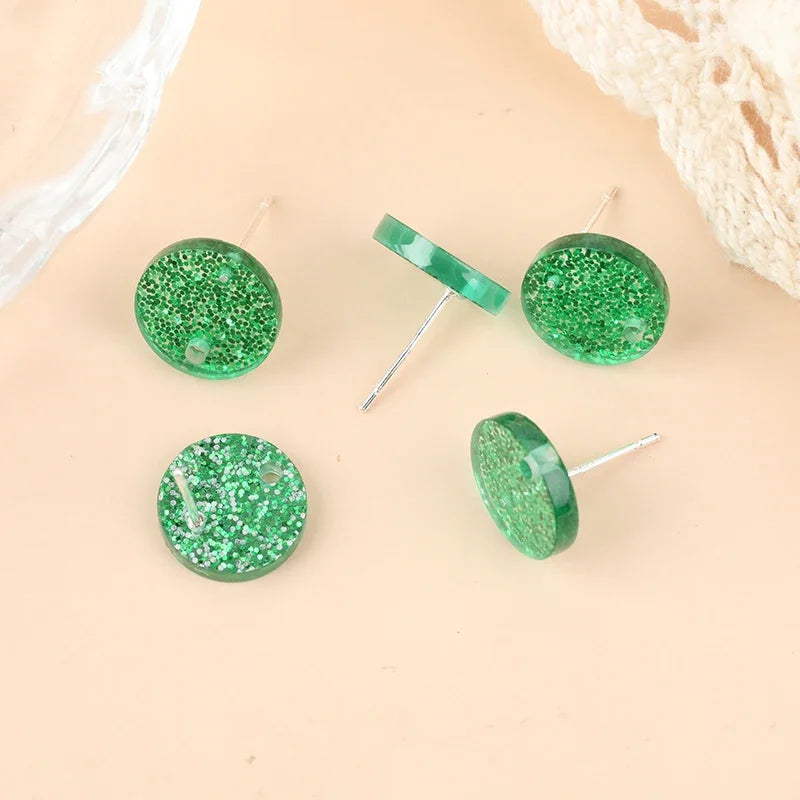 Glitter Acrylic Earring Connector - 1 Pair