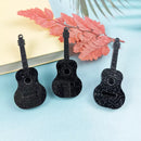 Black Glitter Guitar Acrylic Charm