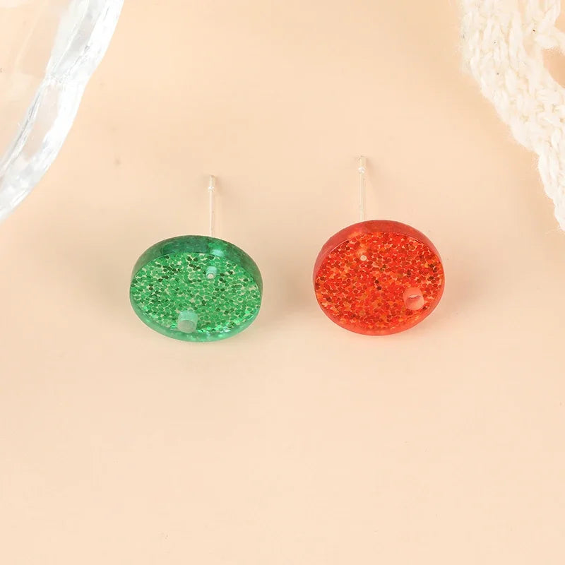 Glitter Acrylic Earring Connector - 1 Pair