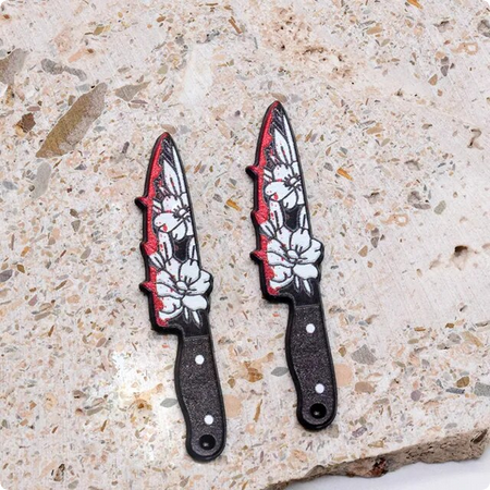 Black Bloody Knife Acrylic Charm