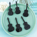 Black Glitter Guitar Acrylic Charm
