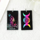 Black Tie-Dye Tarot Card Acrylic Charm