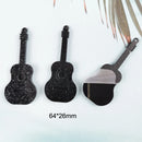 Black Glitter Guitar Acrylic Charm
