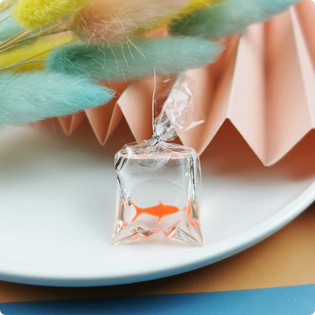 Fish in a Bag Resin Charm