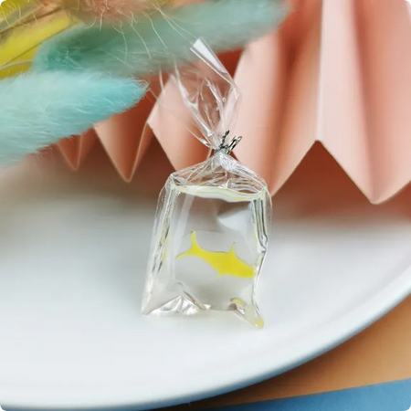 Fish in a Bag Resin Charm