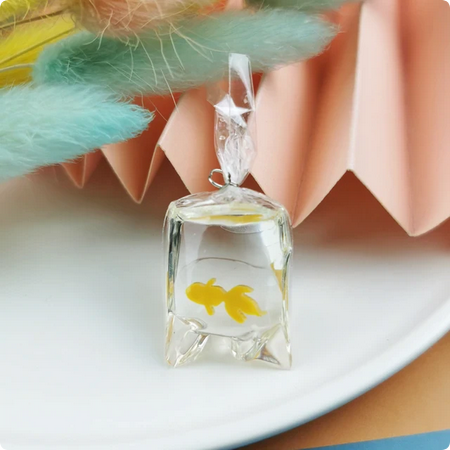 Fish in a Bag Resin Charm